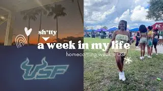 week in my life at University of South Florida || homecoming vlog - football game, concert, & more!