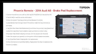 Phoenix Remote - 2014 Audi A8 - Brake Pad Replacement
