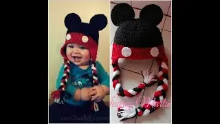 🥰😍gorro de🥰😍 mickey mouse 🥰😍en crochet paso a paso🥰😍