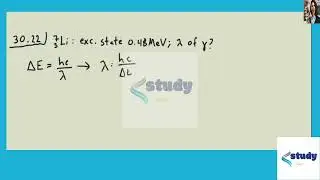 [Physics] The  Li nucleus has an excited state 0.48 MeV above the ground state. What wavelength gamm