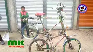 Ziarul built a double-decker bicycle after watching YouTube. MK TV BD