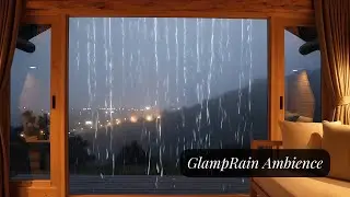 Soft Night Rain at a Forest Glamping Site for Anxiety Relief (3 Hours)