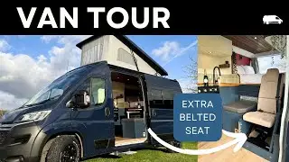4 berth Campervan Conversion on a 6m Van! Off-grid with shower | VAN TOUR PROMASTER
