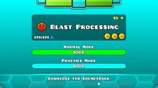 Blast processing level 17 100% (all coins) Geometry dash