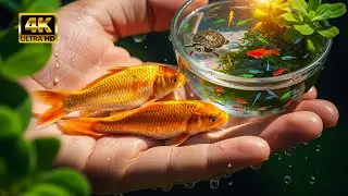 Small Pond Full of Beautiful Aquarium Fish | Baby Turtles, Eel, Koi & Tadpoles #fish #kids