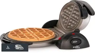 Presto 03510 Ceramic FlipSide Belgian Waffle Maker Nonstick Cool Touch Handles Black