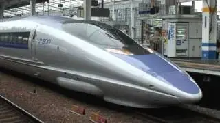 新幹線スタートダッシュ 500系こだま V2編成 逆走回送・ヘッドライト点灯