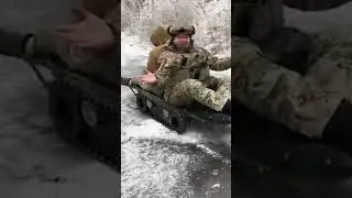 Ukraine using robots to rescued the injured ones #shorts #ukraine