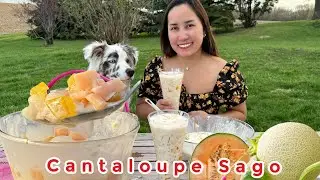 CANTALOUPE SAGO or Tapioca Pearls Cold  Dessert