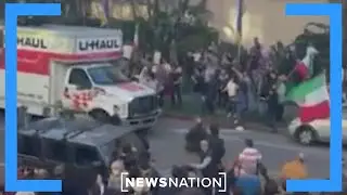 Driver detained after plowing into crowd of protestors in LA  | NewsNation Live