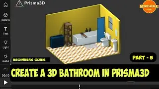 HOW TO MAKE A 3D BATHROOM IN PRISMA3D | PART 5 | BATHTUB, WOOD PLATE &  MAT