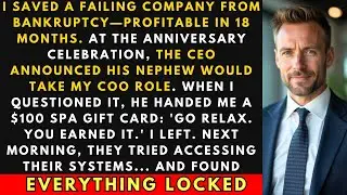 I Saved the Company From Bankruptcy — They Replaced Me With the CEO's Nephew. Huge Mistake.