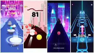 Dancing Road - Hop Ball 3D - Jump Ball - Color Road || 4 In A Row || Electrical Music