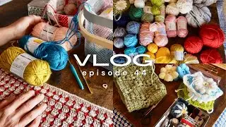 暮らしvlog 大量の毛糸がやってきたので苦手なかぎ針編みが上手にできるよう練習中