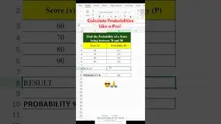 How to Use the PROB Function in Excel for Accurate Predictions ‼️ #excel #excelshorts