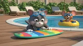 Mouse and Cat Pool Party Gone Wrong &ndash; Ultimate Kids Fun 😄