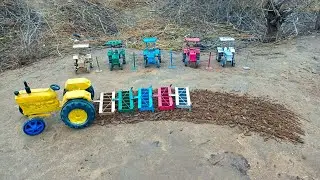 The big tractor took all the tractors for tiller plowing#248