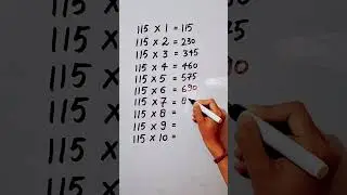 write the table of 115 in 22 second only..#hack #maths #mathshack &lrm;@study_care0&nbsp;