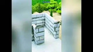Let's make a miniature house with micro bricks #DIY #BuildHouse #MiniatureModel #Handmade #asmr