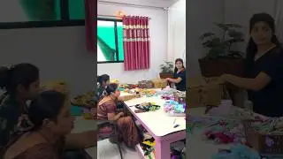 😍Behind the Scenes: Making Hair Scrunchies in My Workshop&rdquo; online business of hair accessories#diy