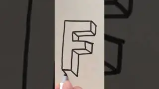 Letra F 3D Draw #shorts #short #calligraphy #3d #fyp #draw #letra #f #viral #love #fypシ #trending