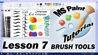 MS Paint Tutorials Lesson 7 Brushes