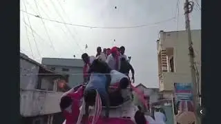 Telangana Minister and BRS leader KTR Rao fell down a vehicle during an election rally in Armoor