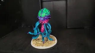 Painting A Large Sci-Fi Squid Bug, Day 252 Of Painting A Miniature Every Day