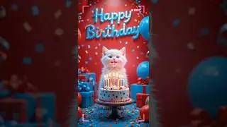 ❤️ С Днём Рождения тебя | Кошачья версия 🎂😻