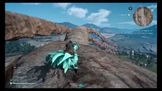 FINAL FANTASY XV climbing the stone arc