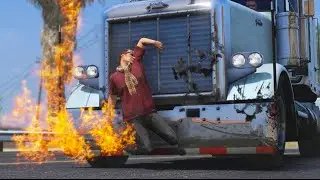 GTA 5 EPIC CLOSE UP SEMI TRUCK CRASHES   IMPACT COMPILATION #8