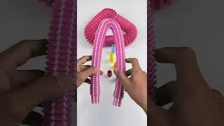 Natural Style PINK Creation POP TUBE Crunchy #diy #satisfyingvideos #relaxing #oddasmr #naturalcolor