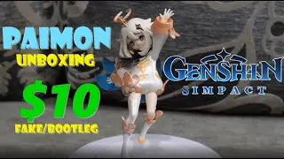 Unboxing Genshin Impact Paimon Action Figure 1/7 scale bootleg! $10 Only!