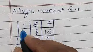 Solve the 3&times;3 magic square below by filling in the blank spaces | magic number 24