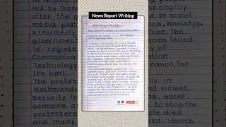 News Report Writing in English | How to Write News report writing class 10th | #shorts