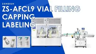 ZONESUN ZS-AFCL9 Automatic Vial Filling Capping and Labeling Line for Pharma and Cosmetics