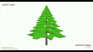 Pinheiro de toroides hexagonais / Pine tree with hexagonal toroids