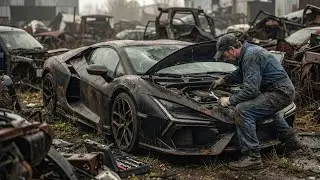 ASMR Car Restoration! Full Restoration black Lamborghini Revuelto&rarr;Looking New #asmrcarrestoration