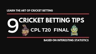 CPL T20 | TKR vs STZ (FINAL) | 9 CRICKET BETTING TIPS