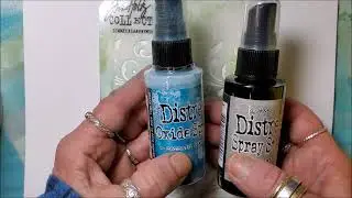 Distress Oxide Resist Original Sprays Through Stencils