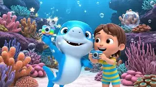 El Tiburón Bebé Se Acercó a la Luna | Canción Divertida para Niños | Rimas Infantiles