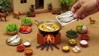Fishing to Cooking 🐟🔥 How To Make Miniature Fish Curry Recipe | Indian Village Cooking