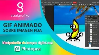 Gif animado sobre imagen fija con Photopea.