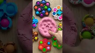 Kinetic Sand Popit Fidgets! 🎉🎲🤩 #satisfying #funny #asmr #squishy #shorts
