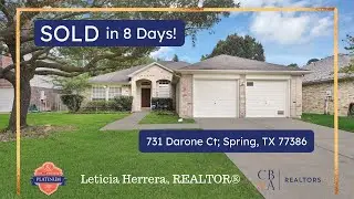 SOLD in 8 Days! &ndash; Spring, TX! Leticia Herrera, REALTOR&reg;