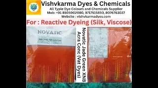 Novatic Jade Green XBN Acra Conc a Vat Dye Colour for Cotton Dyeing Purposes.