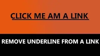 How To Remove Underline From Links