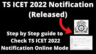 TS ICET 2022 Notification (Released) - How to Fill TS ICET 2022 Application Form Online Mode