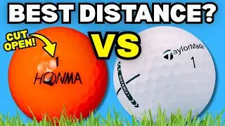 Best Distance Golf Ball? Honma D1 vs TaylorMade Distance+ (Cut Open) 