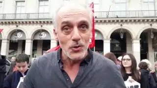Philippe Poutou en soutien aux travailleurs de GMetS